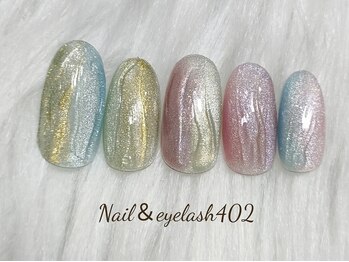 ネイル アンド アイラッシュ ヨンマルニ(Nail&eyelash 402)/マググラデーション♪