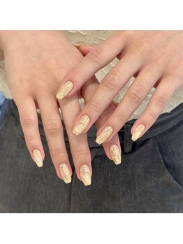 ネイル アンド アイラッシュ フルール 横浜店の写真/イベントにも！華やかネイルで周りと差！トレンドデザイン豊富♪何度でも同価格が◎【写真：¥6500】
