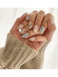 くすみブルーニュアンス