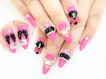 ネイルコレクション ピンク(Nail Collection Pink)/ジェル定額￥9990★３Ｄフリル