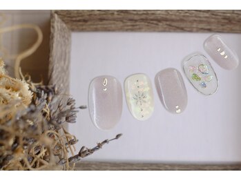 ファストネイル キラリナ京王吉祥寺店(FAST NAIL)/塗りかけ　梅雨ネイル【11700】