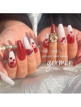 赤のハートねいる！