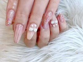 リボンネイル/キラキラ★韓国風