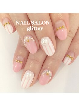 ネイルサロン グリッター(NAIL SALON glitter)/春ネイル