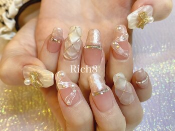 ネイルアンドまつげエクステ リッチエイト 原宿店(Rich8)/スカルプ☆キルティングネイル