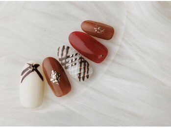 バレンタインネイル