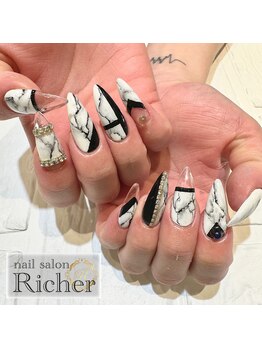 エスフィーネイルサロン リシェル(Esfy nailsalon Richer)/大理石ネイル アプレゴージャス