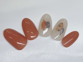 ぬりかけネイル　ニュアンス