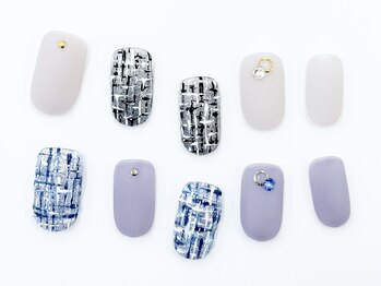ネイルサロンクイール 宇都宮店(NAIL SALON QUILL)/きらきらツイード柄ネイル
