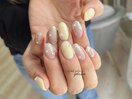 【定額】バターイエロー×レース