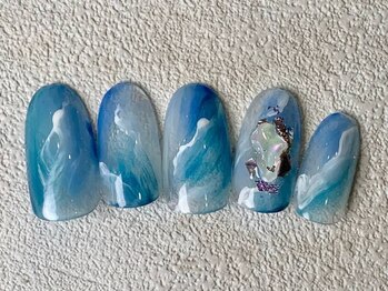 レイネイル 岐阜茜部店(RAY NAIL)/ブルーマーブル