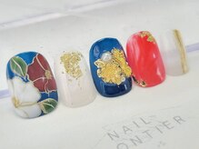 ネイルフロンティア 吉祥寺(NAIL FRONTIER)/手描き椿ビジュー11980円