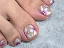 フットもお花ネイル！