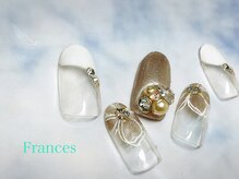 フランセス(Frances)/エレガント手描きお花ネイル
