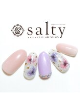 ネイルアンドアイラッシュサロン ソルティ 寺田町(salty)/フラワーネイル