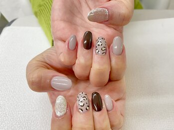 ネイルサロン ドゥ(Nail Salon Doux)/（垣内）レオパードネイル