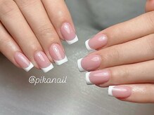 ピカネイル 上野 御徒町(Pika Nail)/カラーフレンチｘピンクｘ春