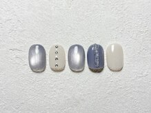 ピース(PEACE)/マグネットネイル/ブルーネイル