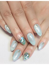 パールブルーで大人NAIL★