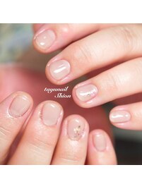 ワンカラーショートネイル