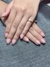 《Jrネイリスト》練習モデル★フレンチ（クリアベース）¥3500