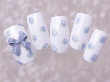 アイネイルズ 町田店(I nails)/バラリボンホワイト9480円
