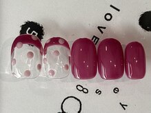 ジェミーネイル エビス(Jemiy nail ebisu)/ピンクドットフレンチ8480yen