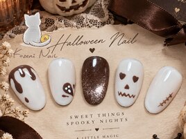 ブラウンハロウィンネイル