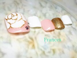 フット 薔薇アート