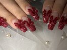 >>リボンがいっぱいネイル♪