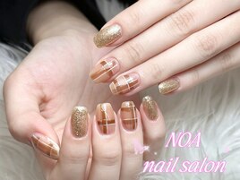 定額ネイル　チェックネイル