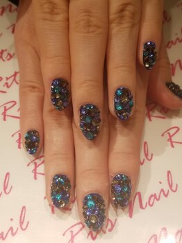 ローラネイル(Roller nail)/ジェル１色ストーン乗せ放題