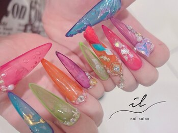イル 神戸店/キャラクター×人魚ネイル