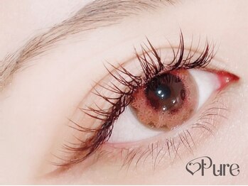 ピュア(Pure)の写真/高技術でモチの良いまつげが妹尾駅徒歩3分で叶う♪プロのアイリスの施術で初めての方も安心◎