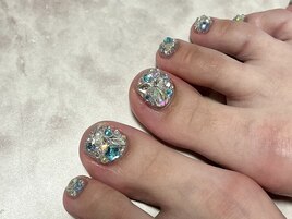 きらきらフットネイル