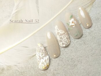 スカラべネイル52 春日部(Scarab Nail 52)/式典◇ブライダルネイル¥8900