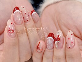 ワンホンクリスマスネイル