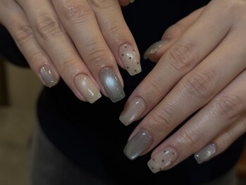 サトリネイルルーム(Satoril..nail room)/Blue Gray / お持ち込みdesign