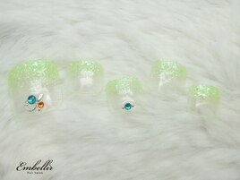 (465)シンプルストーンネイル