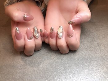 ニュアンス春ネイル