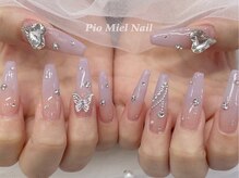 ピオミエルネイル 新宿(pio miel nail)/ラベンダー×ストーンバタフライ