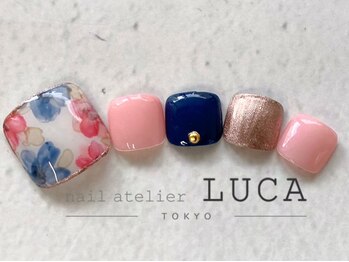 ネイルアトリエルカ(nail atelier LUCA)/W-112 ニュアンスフラワーフット