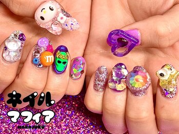 ネイルマフィア 原宿(NAIL MAFIA)/パーツ盛りネイル