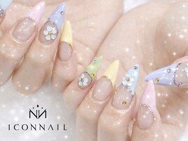 カラフルフレンチネイル