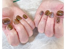 ネイルサロン ティフィン(tiffin)/～ブラウンもやもやネイル～