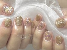 ランネイル 名古屋伏見(RANnail)/キラキラショートネイル