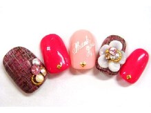 クリスタルネイル ボンベルタ橘店(CRYSTAL NAIL)/チップ×フラワー