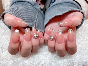レアネイル 新宿(le'a nail)/ガラスフレンチネイル