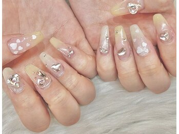 キレイエ ネイルズ(KIREIE NAILS)/イエロー ガーリー ハート