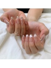 ネイルジョル 池袋店(Jaol)/マグネットフレンチ×ミラー